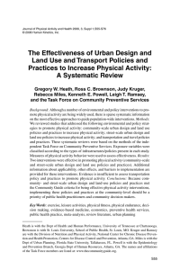 The Effectiveness of Urban Design and Practices to Increase Physical Activity: