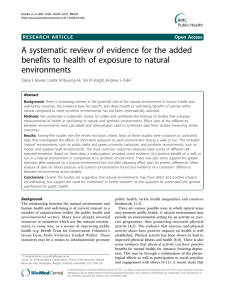 A systematic review of evidence for the added environments