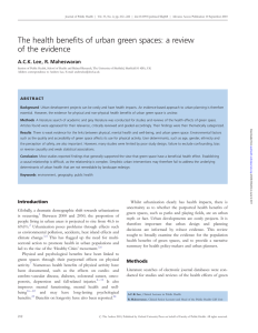 The health benefits of urban green spaces: a review