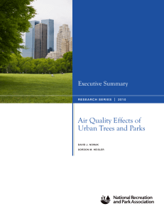 Air Quality Effects of Urban Trees and Parks Executive Summary |