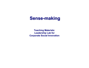 Sense-making Teaching Materials: Leadership Lab for Corporate Social Innovation