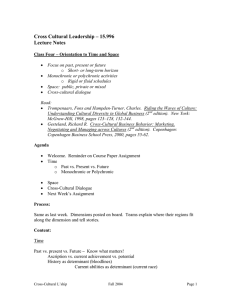 Cross Cultural Leadership – 15.996 Lecture Notes