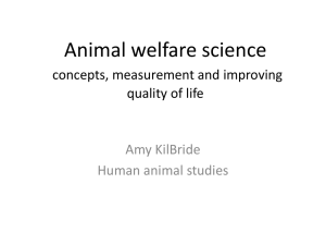 Animal welfare science  concepts, measurement and improving quality of life