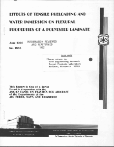 • EFFECTS OF TENSILE PRELOADING AND WATER IMMERSION ON FLEXURAL