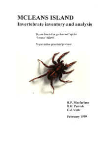 MCLEANS ISLAND Invertebrate inventory and analysis R.P. Macfarlane B.H. Patrick