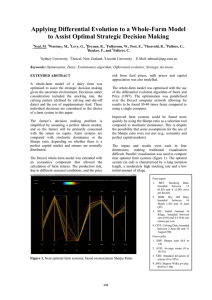 Applying Differential Evolution to a Whole-Farm Model