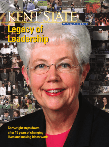 Legacy of Leadership Cartwright steps down after 15 years of changing