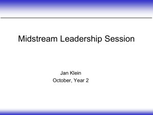 Midstream Leadership Session Jan Klein October, Year 2