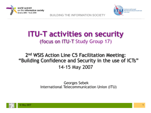 ITU-T activities on security