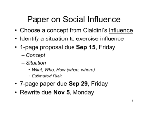 Paper on Social Influence