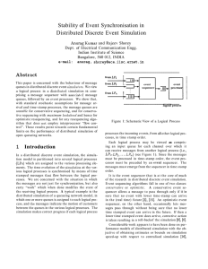 Stability of  Event  Synchronisation in