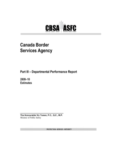 Canada Border Services Agency _____________________