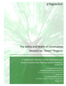 The Safety and Health of Construction Workers on “Green” Projects: