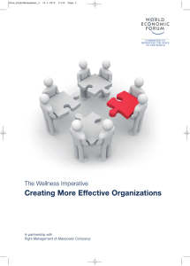 Creating More Effective Organizations The Wellness Imperative In partnership with