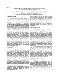 P6.13 INTERCALIBRATION OF THE NEWEST GEOSTATIONARY IMAGERS