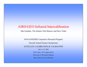 AIRS/GEO Infrared Intercalibration