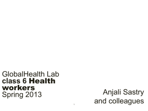 GlobalHealth Lab Anjali Sastry Spring 2013 and colleagues