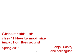 GlobalHealth Lab How to maximize class 11 impact on the ground