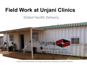 Field Work at Unjani Clinics Global Health Delivery 1
