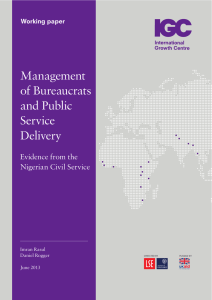 Management of Bureaucrats and Public Service