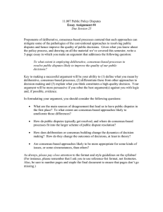 11.007 Public Policy Disputes  Essay Assignment #4