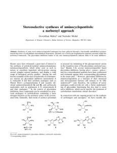Stereoselective syntheses of aminocyclopentitols: a norbornyl approach Goverdhan Mehta* and Narinder Mohal