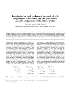 Enantioselective total syntheses of the novel tricyclic