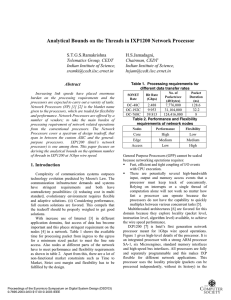 Analytical Bounds on the Threads in IXP1200 Network Processor