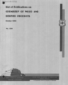 ~- ROOM List of Publications on CHEMISTRY OF WOOD AN D