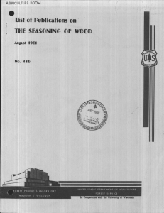 List of Publications on THE SEASONING CIF WOO D August 1961 No. 446