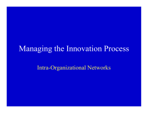 Managing the Innovation Process Intra-Organizational Networks