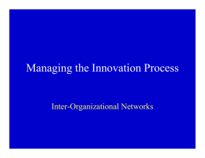 Managing the Innovation Process Inter-Organizational Networks