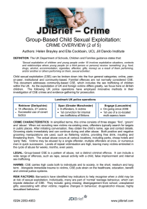 – Crime JDiBrief Group-Based Child Sexual Exploitation: