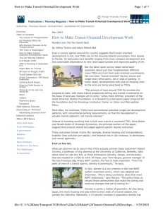 How to Make Transit-Oriented Development Work Publications Planning Magazine Printer-Friendly Format
