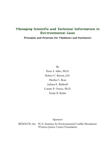 Managing Scientific and Technical Information in Environmental Cases