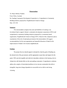 Memorandum To: Mayor Shirley Franklin From: Policy Assistant