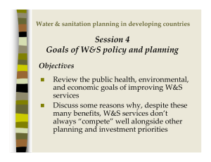 4 Session  Goals of W&amp;S policy and planning