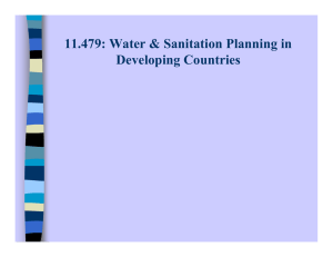 11.479: Water &amp; Sanitation Planning in Developing Countries