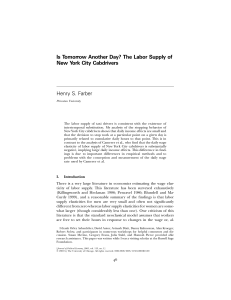 Is Tomorrow Another Day? The Labor Supply of Henry S. Farber