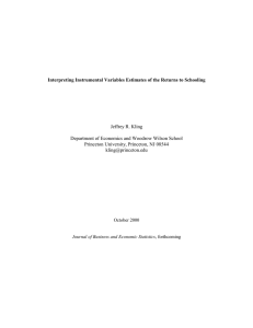 Interpreting Instrumental Variables Estimates of the Returns to Schooling