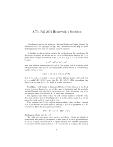 18.704 Fall 2004 Homework 4 Solutions