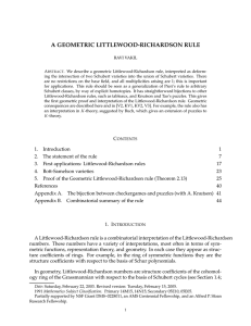 A GEOMETRIC LITTLEWOOD-RICHARDSON RULE