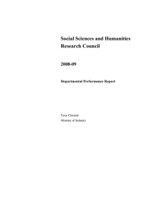 Social Sciences and Humanities Research Council 2008-09