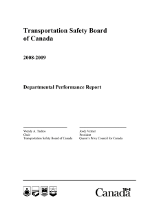 Transportation Safety Board of Canada 2008-2009