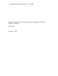 1  Gregory/Bergson Memorial Conference  11/19/2003