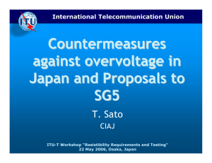 Countermeasures against overvoltage in Japan and Proposals to SG5