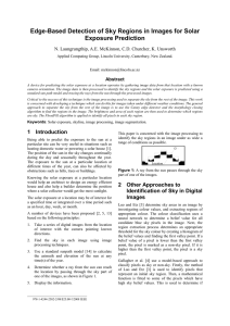 Edge-Based Detection of Sky Regions in Images for Solar Exposure Prediction Abstract