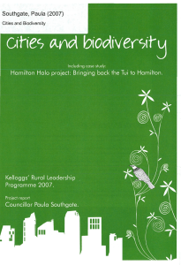 Southgate,  Paula (2007) Cities and  Biodiversity