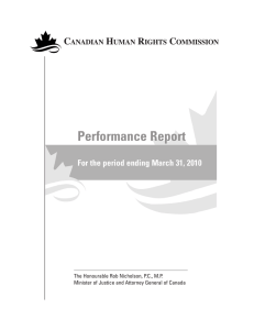 Performance Report C H R
