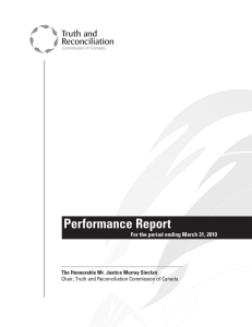 Performance Report For the period ending March 31, 2010